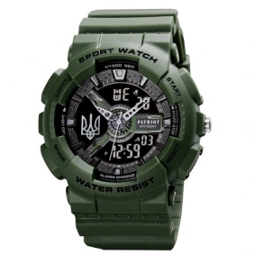 Patriot 005 Тризуб серебро Army Green