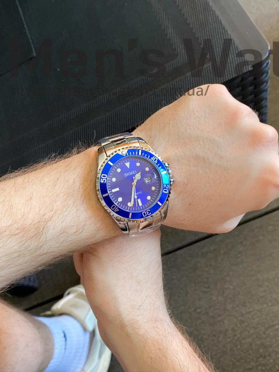 Живі фото годинника Skmei 1779SIBU Silver-Blue 1