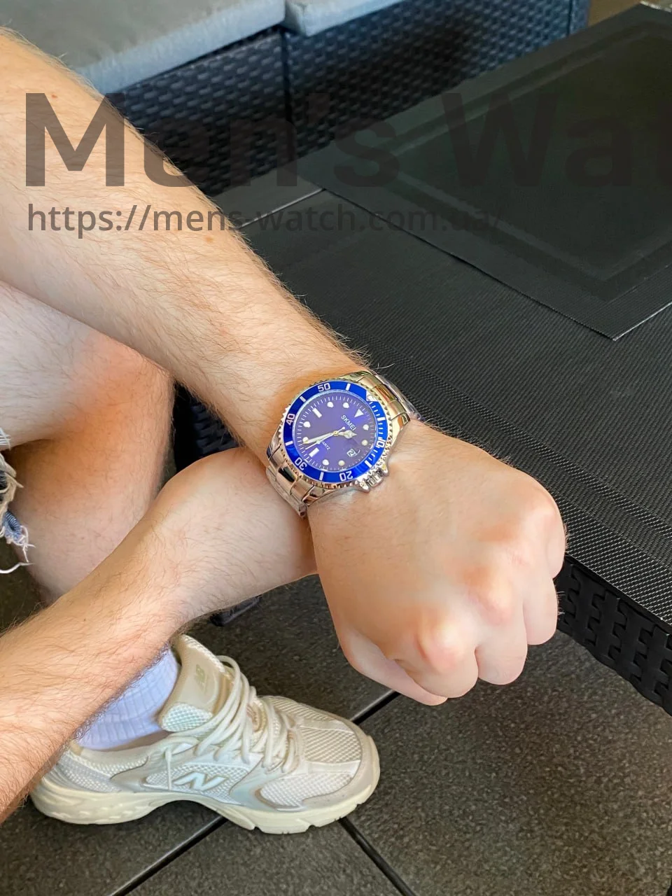 Живі фото годинника Skmei 1779SIBU Silver-Blue 2