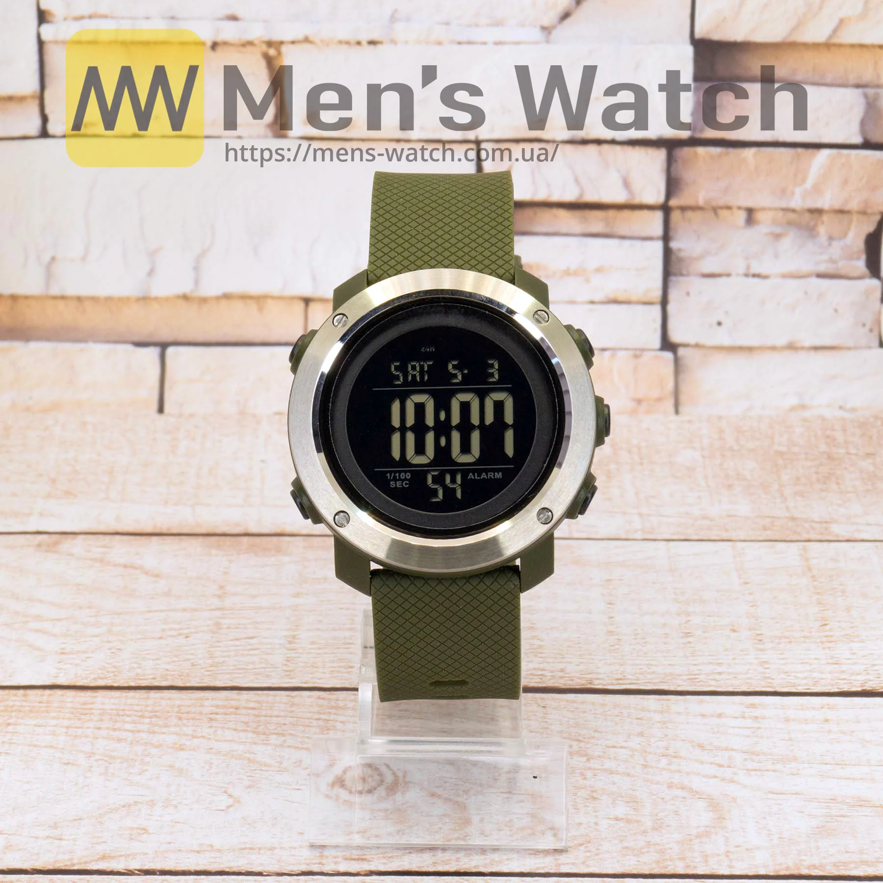 Живі фото годинника Skmei 1416 Silver-Black-Military 0