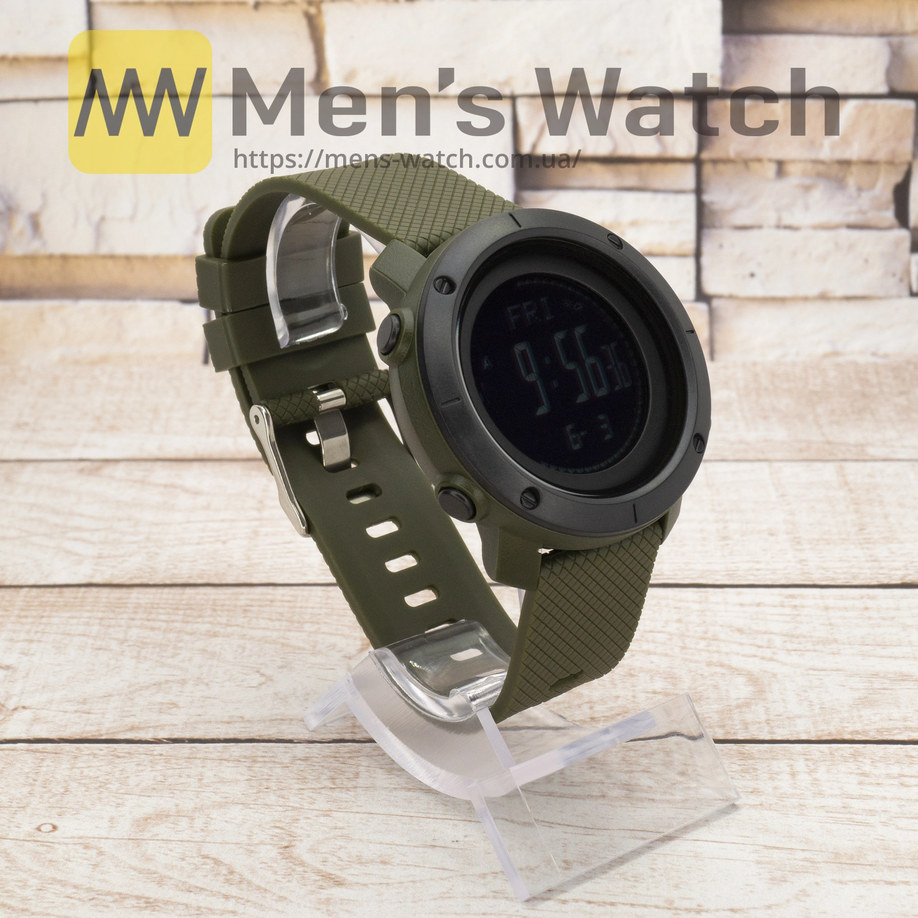 Живі фото годинника Skmei 1427AG Army Green + Compass 2