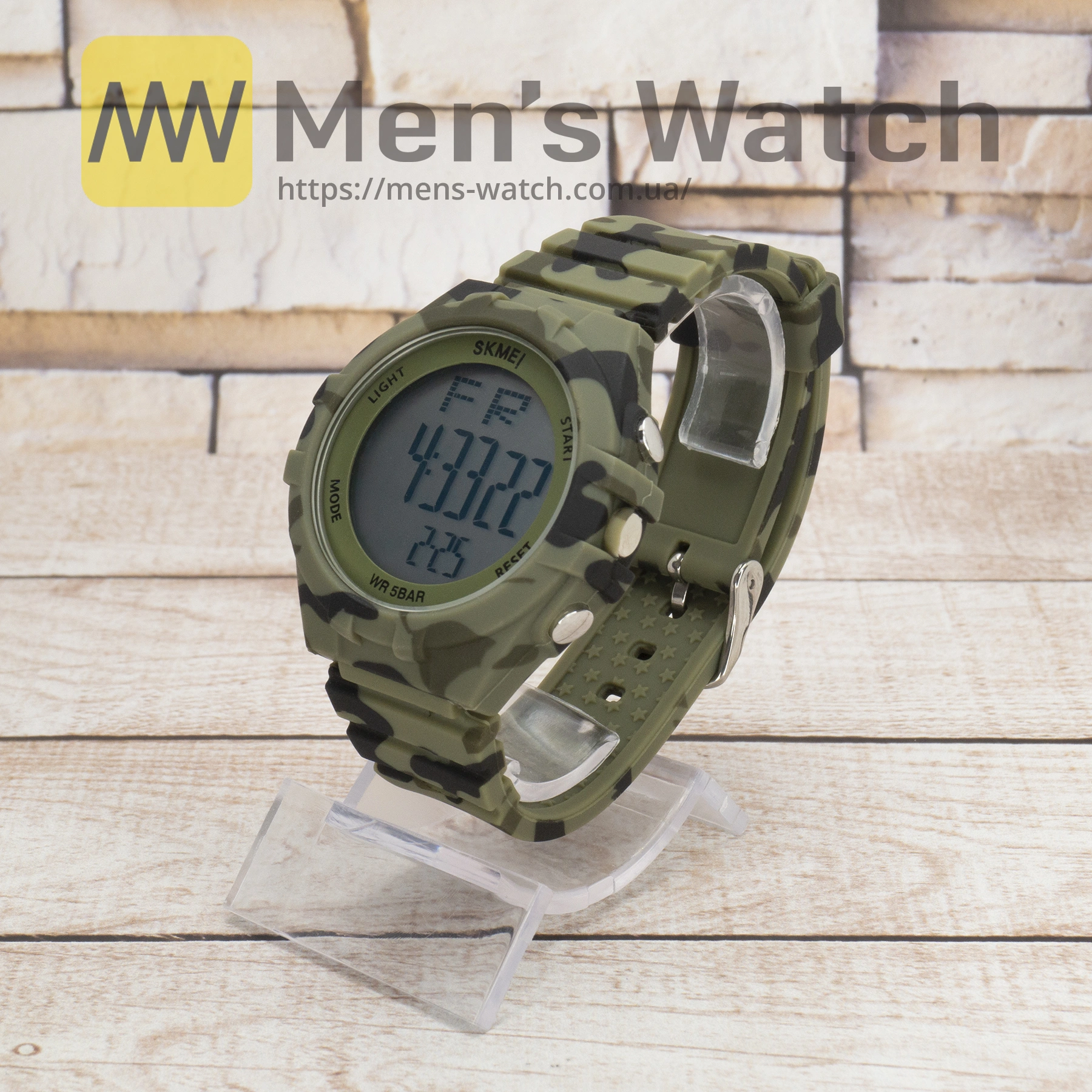 Живі фото годинника Skmei 1715CMGN camo green 1