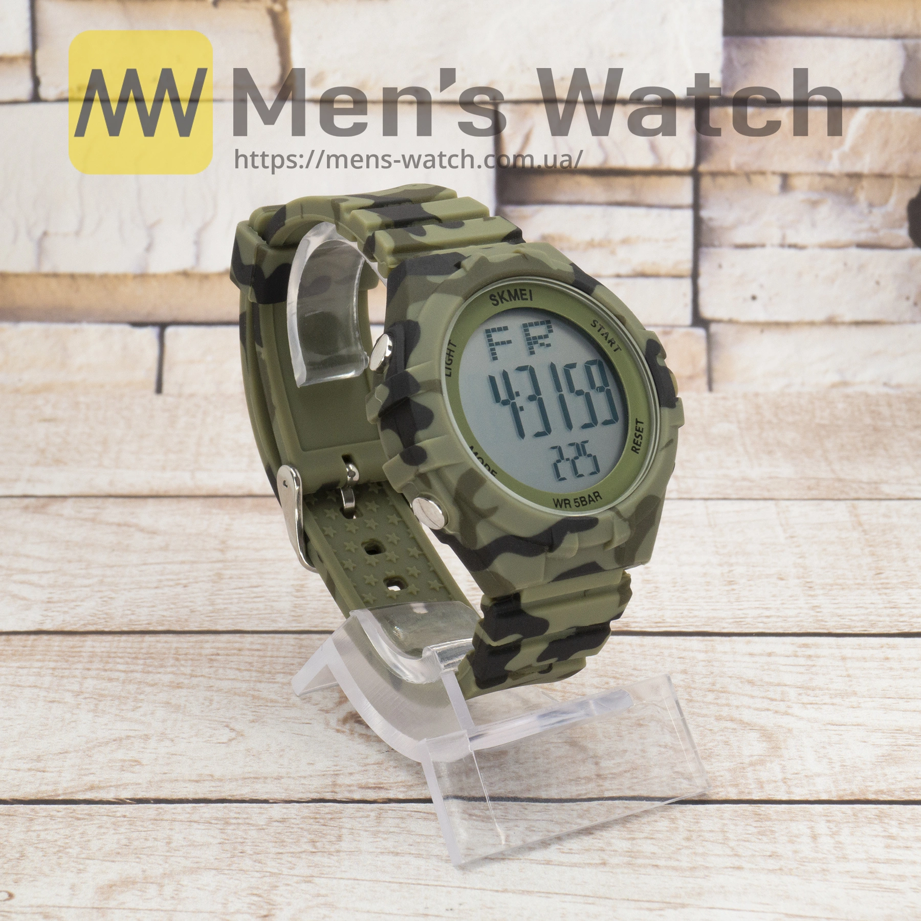 Живі фото годинника Skmei 1715CMGN camo green 2