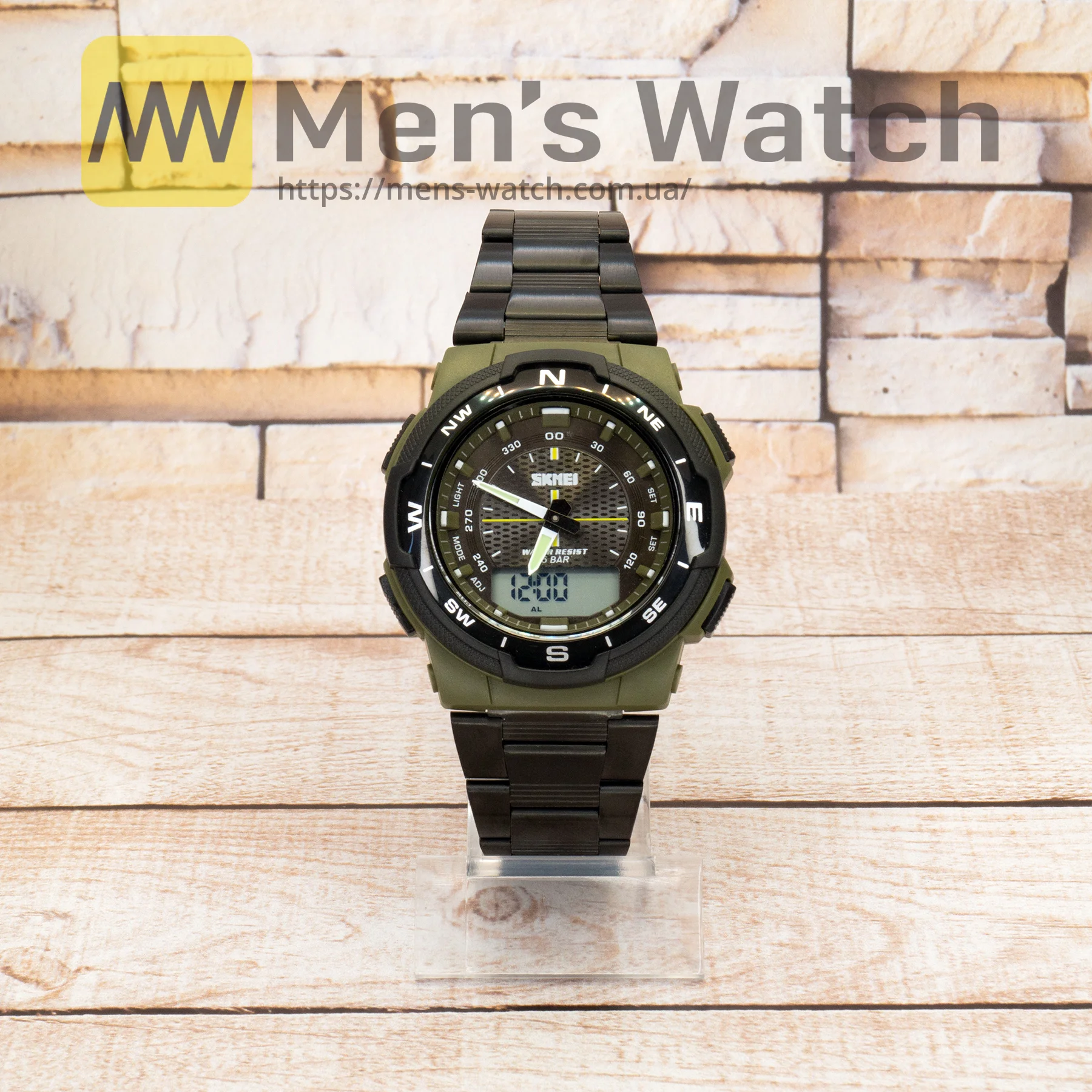 Живі фото годинника Skmei 1370AG Army Green 0