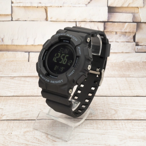 Skmei 2077 Black + Compass-1