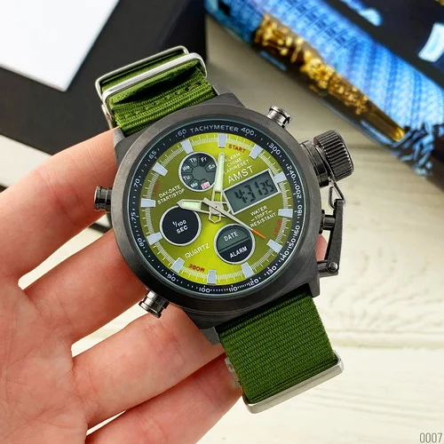 AMST 3003 Black-Green Green Wristband-0