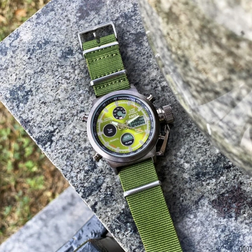 AMST 3003 Black-Green Green Wristband-3