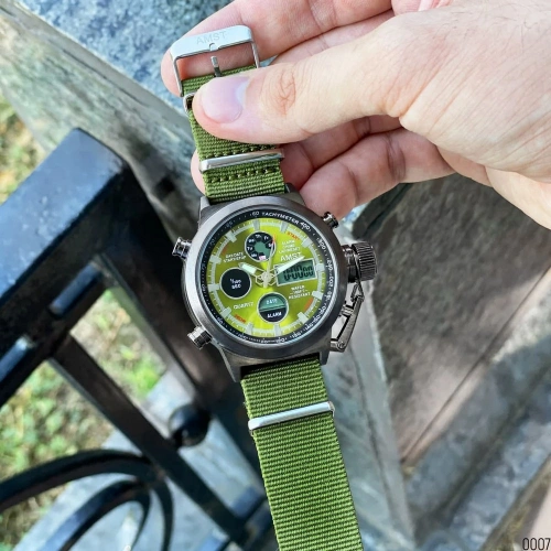 AMST 3003 Black-Green Green Wristband-4