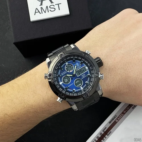 AMST 3022 Metall Black-Blue-0