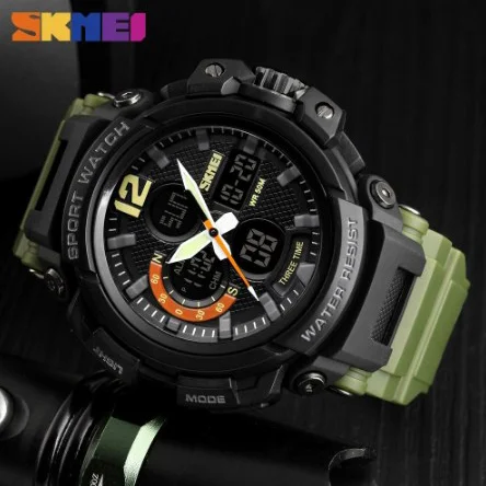 large Skmei 1343 Black-Militari Wristband 0