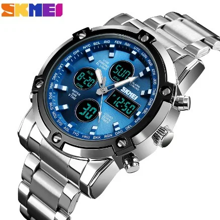 Skmei 1389 Silver-Black-Blue-0