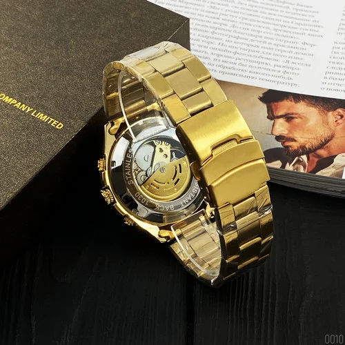large Годинник Forsining 8130 All Gold Automatic 1