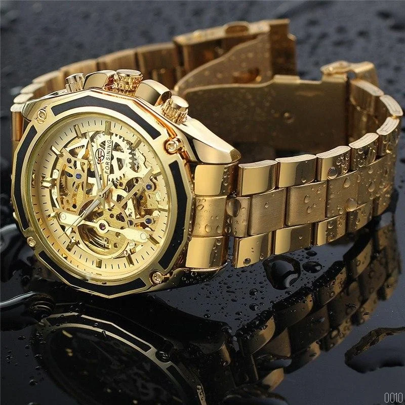 large Годинник Forsining 8130 All Gold Automatic 5