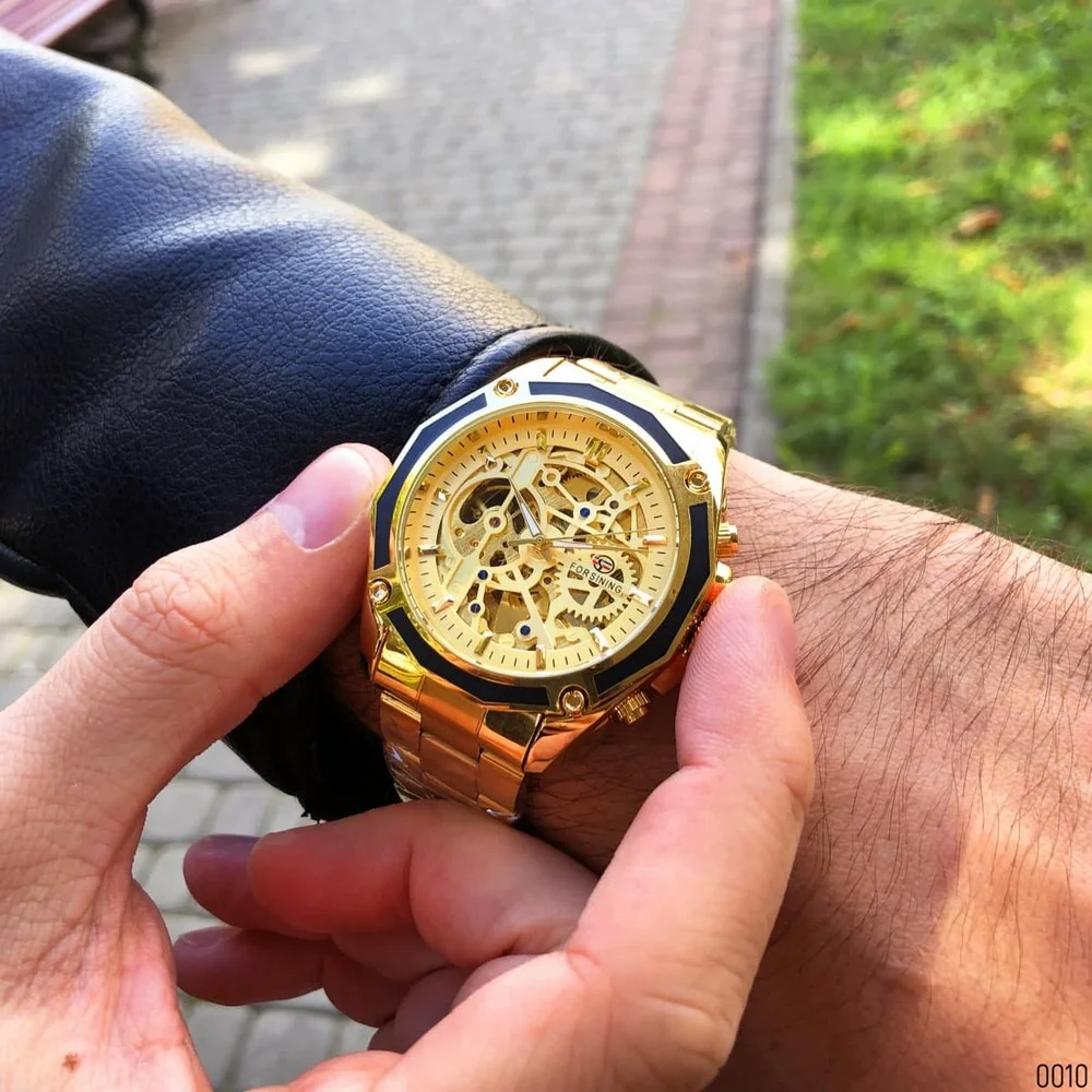 large Годинник Forsining 8130 All Gold Automatic 6