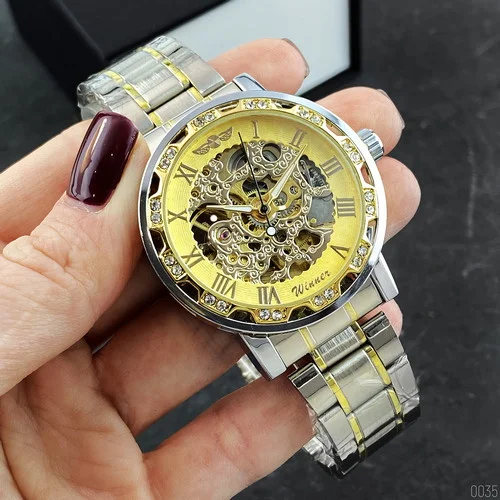 large Winner 8012 Diamonds Automatic Silver-Gold 0