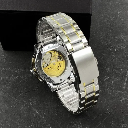 large Winner 8012 Diamonds Automatic Silver-Gold 1