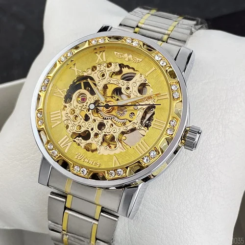 large Winner 8012 Diamonds Automatic Silver-Gold 3