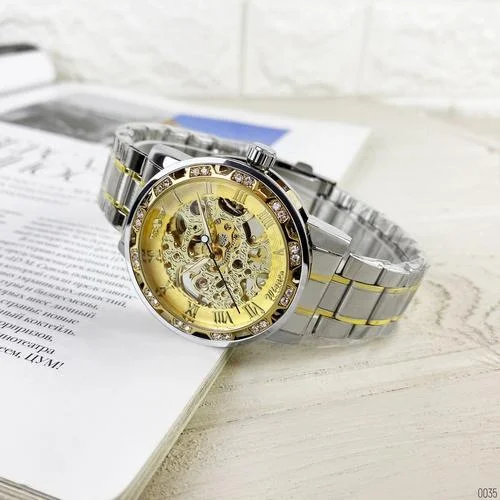 large Winner 8012 Diamonds Automatic Silver-Gold 7