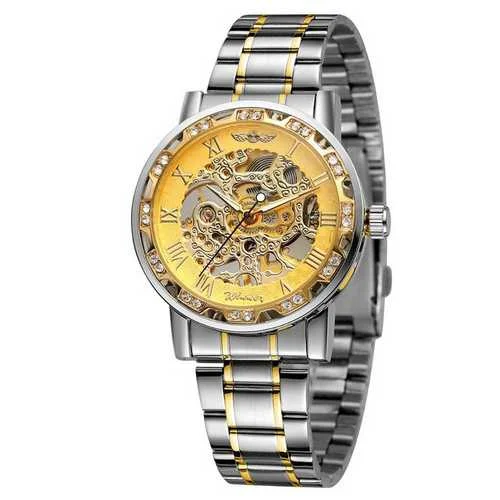 Winner 8012 Diamonds Automatic Silver-Gold