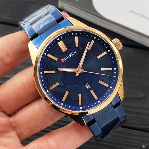 Часы Curren 8366 Blue-Gold-0