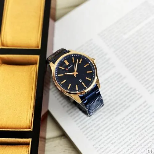 Часы Curren 8366 Blue-Gold-1