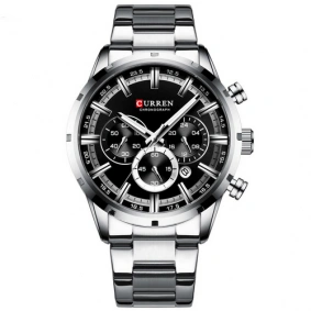 Curren 8355 Silver-Black