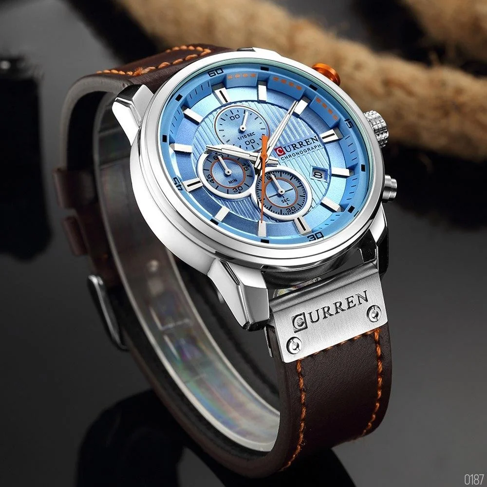 large Curren 8291 Silver-Blue 1