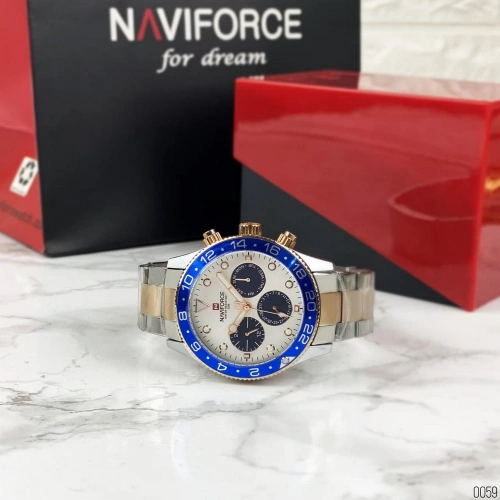 Naviforce NF9147 Silver-Cuprum-Blue-1