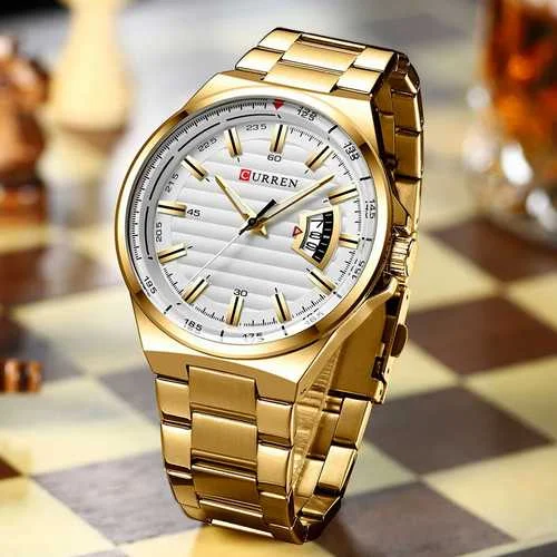 Curren 8375 Gold-White-0