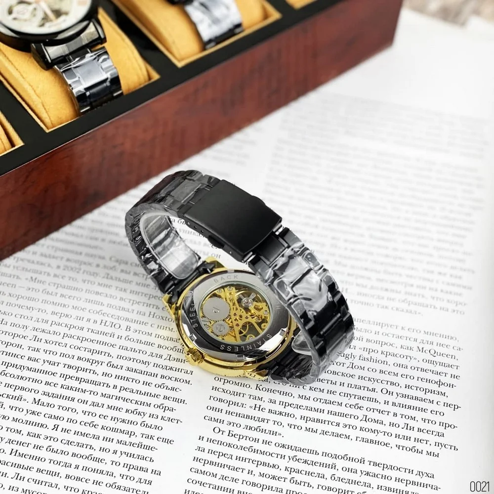 large Forsining 412C Black-Gold 1