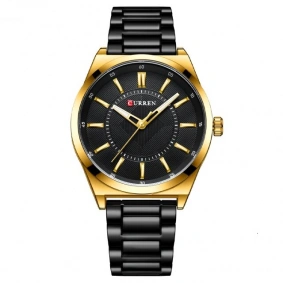 Curren 8407 Black-Gold-Black