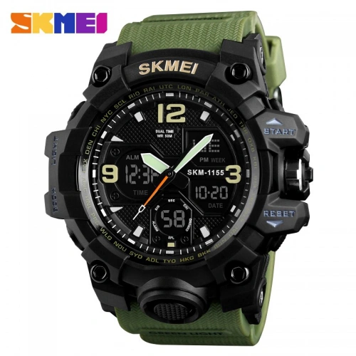 Годинник Skmei 1155 Black-Military