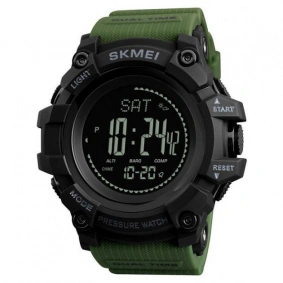 Skmei 1358AG Army Green Smart Watch Compass