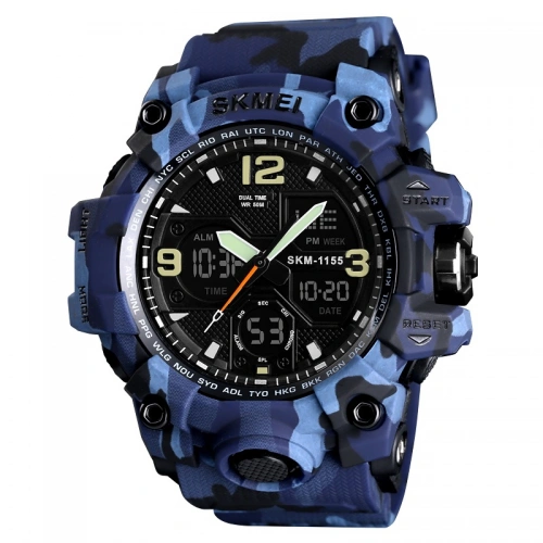 Годинник Skmei 1155 blue camo