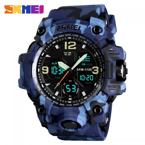 Skmei 1155 blue camo-0