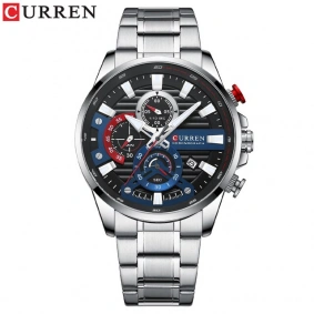 Curren 8415 Silver-Black-Blue