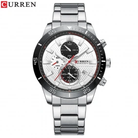 Curren 8417 Silver-Black