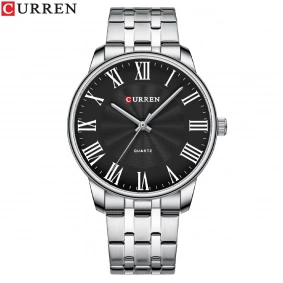 Curren 8422 Silver-Black