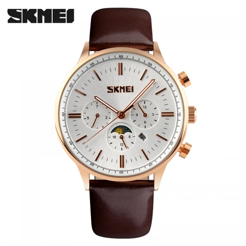 Годинник Skmei 9117 Cuprum-White-Brown