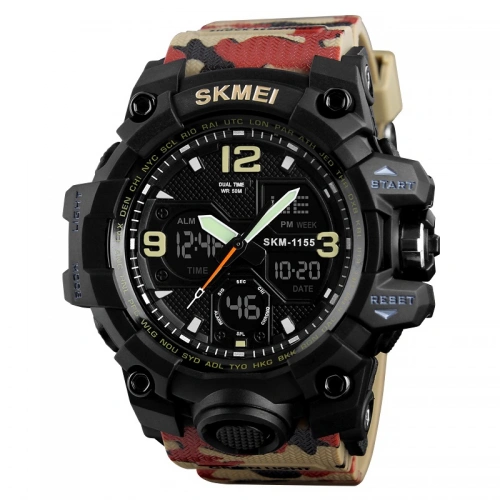 Skmei 1155 Black-Camo Red