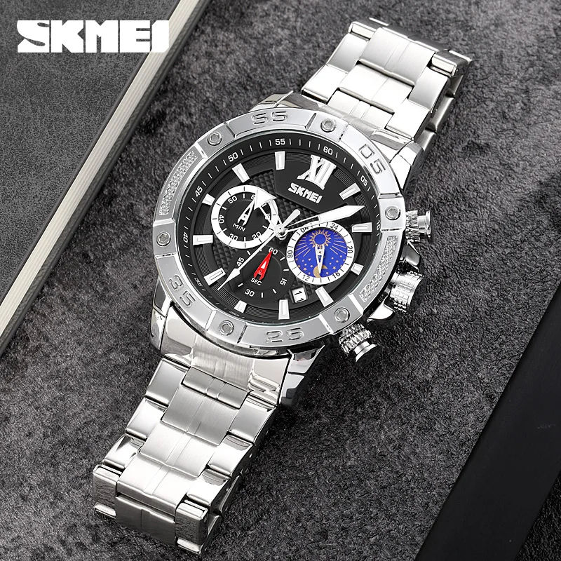 large Skmei 9235 Silver-Black 1