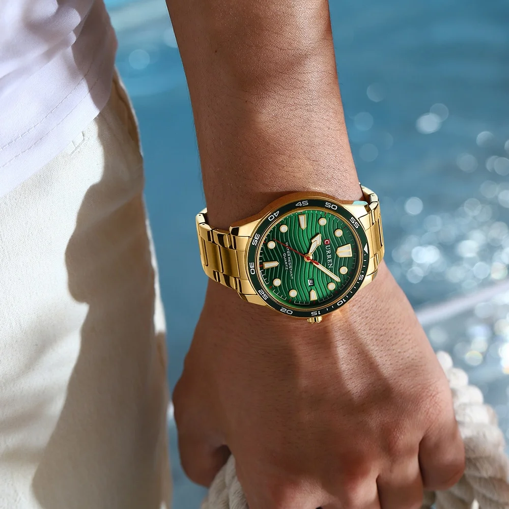 large Curren 8426 Gold-Green 1