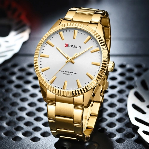 Curren 8425 Gold-White-0