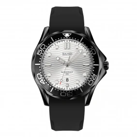 Skmei 9276 Black-Silver Silicone strap