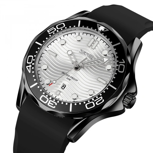 Годинник Skmei 9276 Black-Silver Silicone strap-0