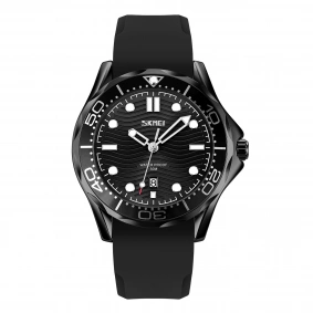 Skmei 9276 Black-Black Silicone Strap