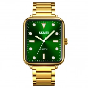 Skmei 1954 Gold-Green Sun Pattern