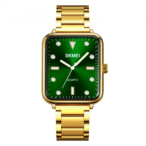 Годинник Skmei 1955 Gold-Green Sun Pattern