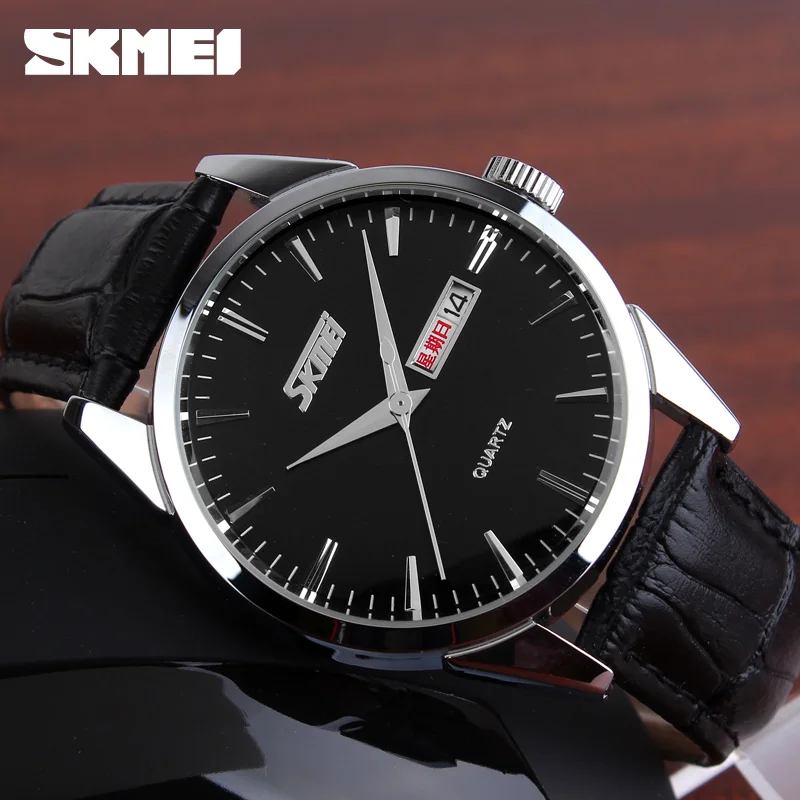 large Skmei 9073SIBK-B Silver-Black men 1