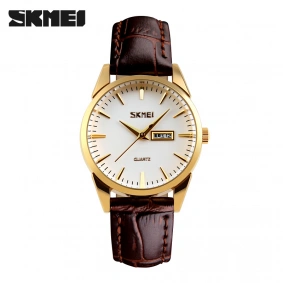 Skmei 9073GDWT-S Gold-White lady